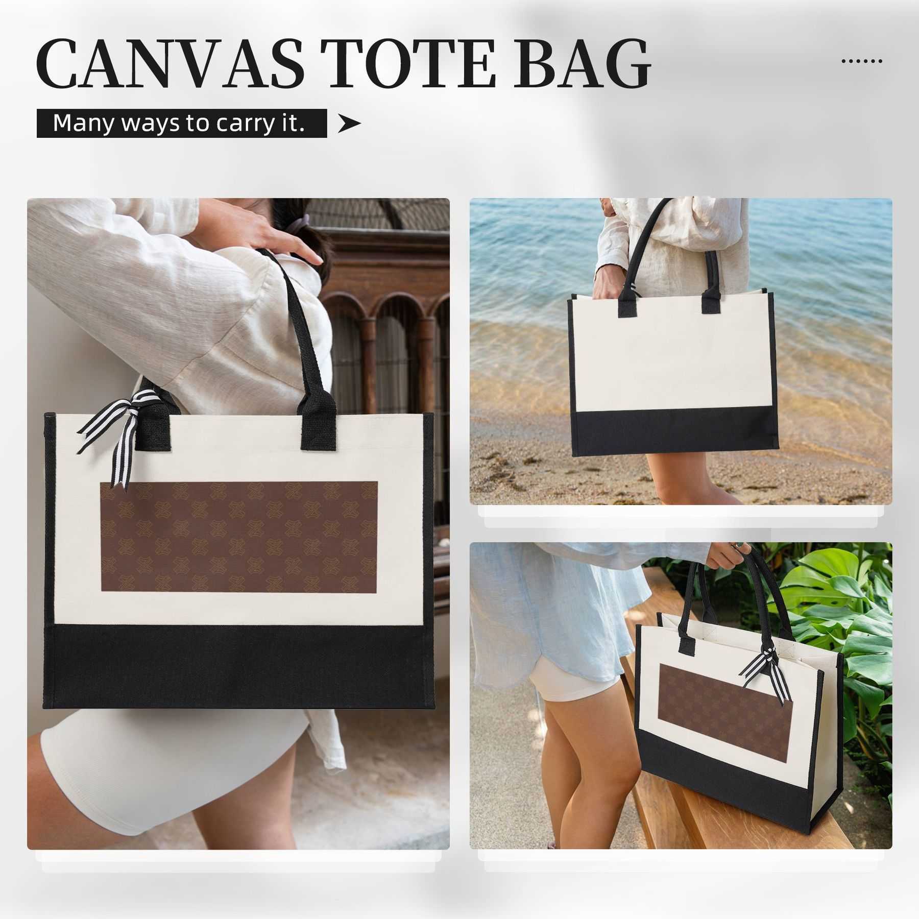 NXY High Quality Large capacity Canvas Gift Shopping Bag Canvas Carrying Tote Bag Handbags Women Beach Bag Lady shopping Bags