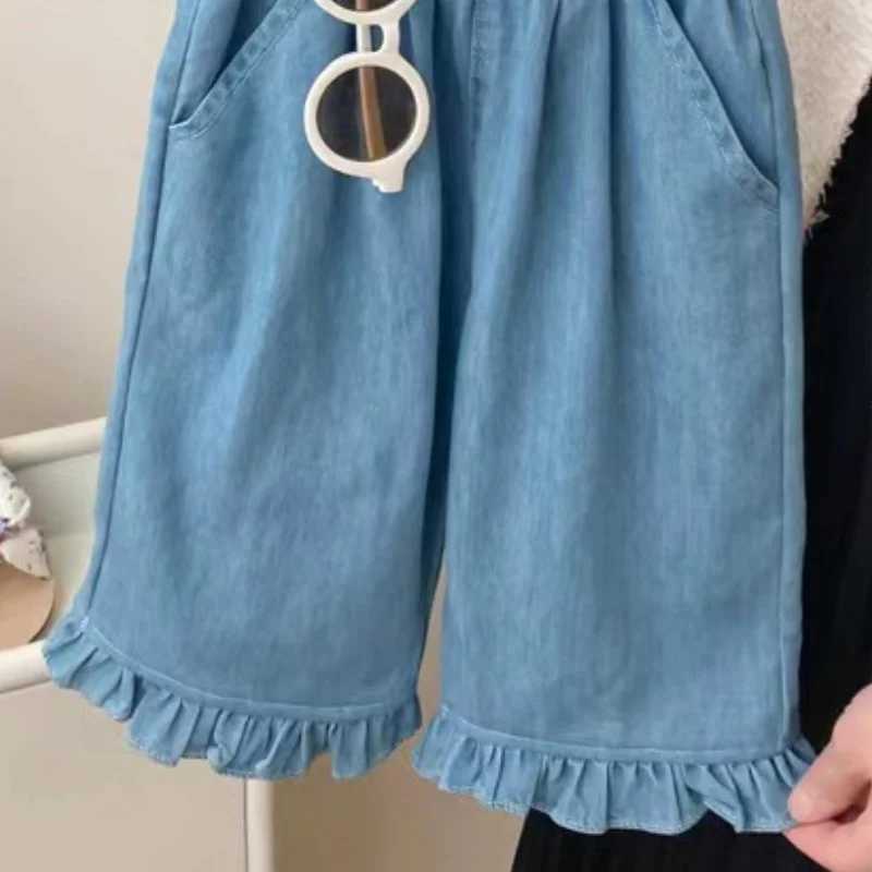 Girls Jean Pants Long Trousers Cotton 2024 Spring Autumn Teenagers Babys Kids Pants Outdoor High Qu Childrens Clothing Z250220