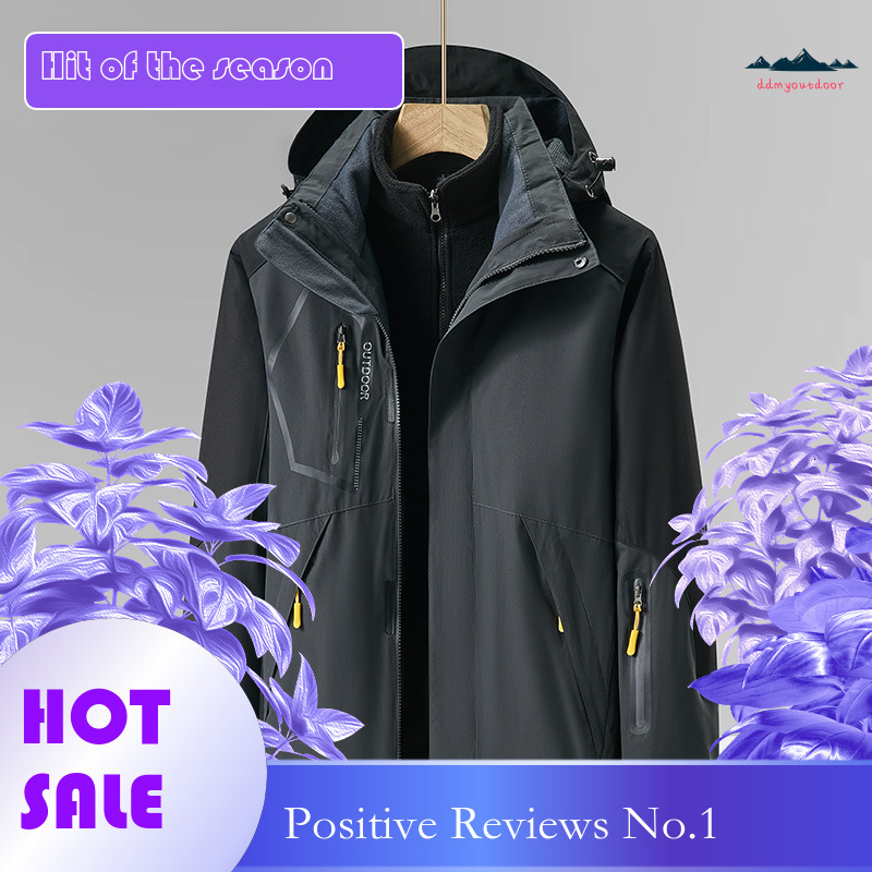 Ddmyoutdoor Outdoor Autumn Winter Assault And Women s Two Piece Set Three In One With Thick Fleece Trendy Brand Couple Hiking Suit Men s Jackets