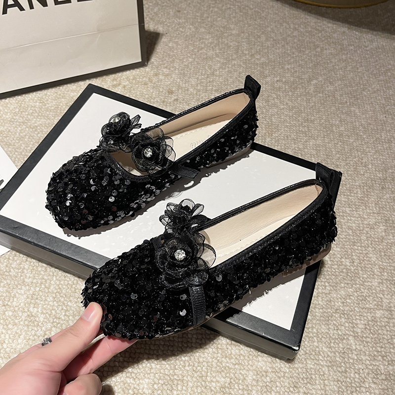 Women's Luxury Ballet Flats New Spring and Autumn Soft Bottom Water Diamond Mary Jane Shoes Classic Bling Designer Casual shoes High quality part