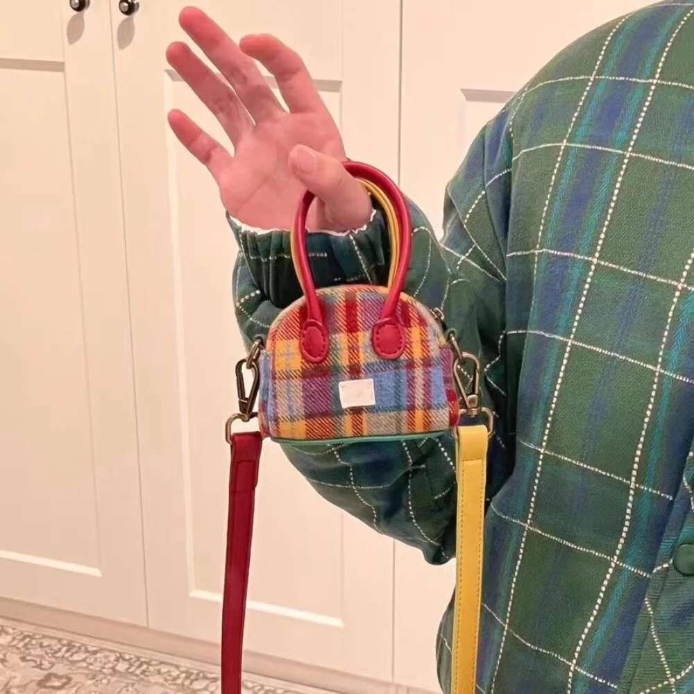 Handbag, Shoulder Bag Purse, Crossbody Bag, Retro Plaid, Headphones Small Christmas Coin Purse Mom Gift