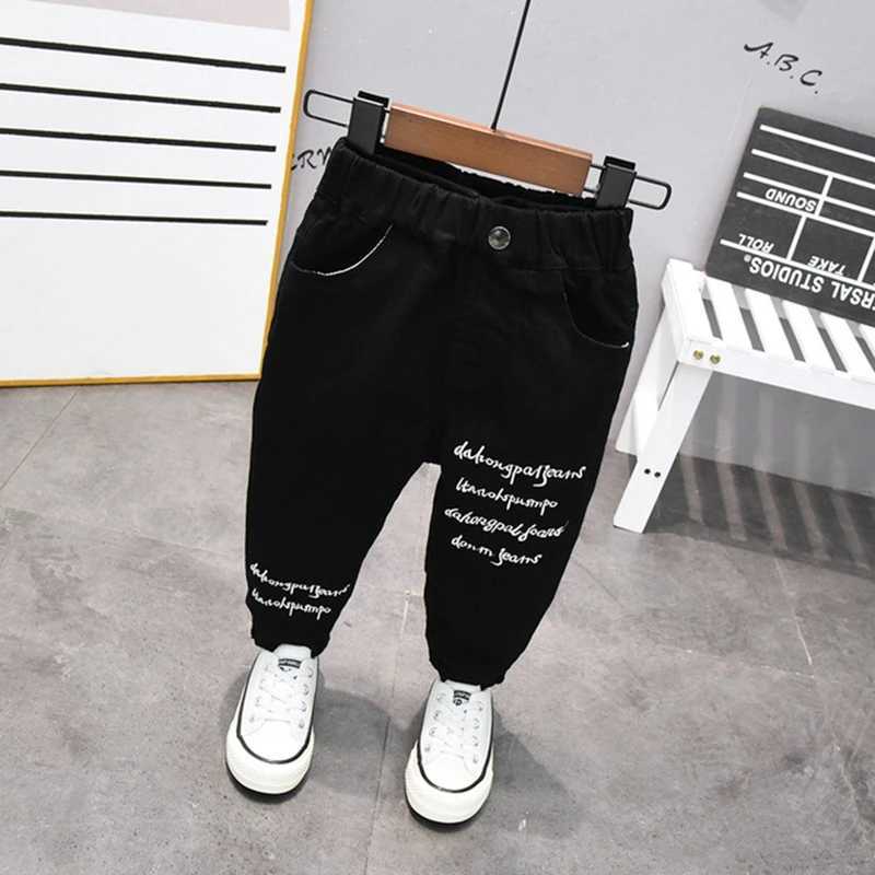 Childrens Pants Chorus Clothing Kids Pure White/Black Students Contest Straight Jeans Baby Boys Comfortable Latin Dance Trouser Z250220