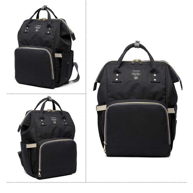 Lequeen Mommy Diaper Bags Mother Large Capacity Travel Nap Backpack Baby Care Bag Outdoor Baby Cart Bag X250220
