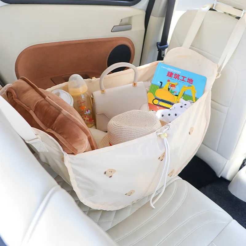 Portable Mommy Bag Large Capacity Hanging Car Seat Back Storage Bag Stroller Baby Items Organizer String Travel Bag for Mom X250220