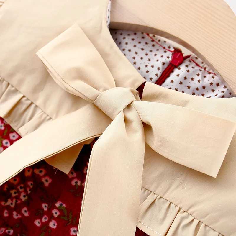 Childrens Spring and Autumn Clothing Girls Long sleeved Printed Dress Childrens Princess Dress Baby Dress X250220