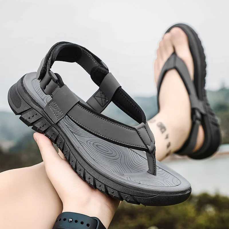 New Arrival Summer Mens Casual Beach Sandals Fashion Men Waterproof Shoes for Man Hard-Wearing Flip Flop Concise Mens Non-Slip Sports Slide T250220