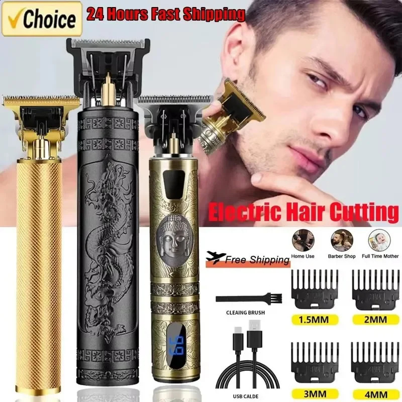 Vintage T9 Wholesale Hair Clipper Professional Beard Trimmer Electric Machine Haircut Cutting Clippers 250217