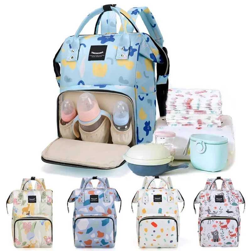 Fashion Oxford Shoulder Mom and Baby Bag Mom Outdoor with Baby Insulated Milk Storage Backpack Portable Storage X250220