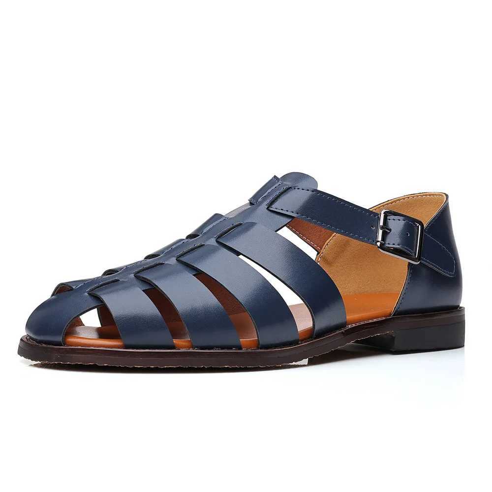 New Arrival Mens Leather Sandals Men Trendy Summer Roman Shoes Mens Casual Comfortable Soft Beach Footwear Flats EUR Sizes 38-48 T250220