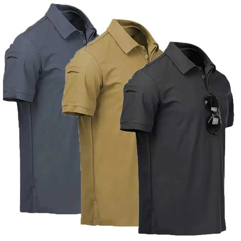 Mens Summer Quick Dry Tees Tactical Combat T-shirt Male Camping Hiking Trekking Breathable Pullover Climbing Casual Cargo Shirts W250220