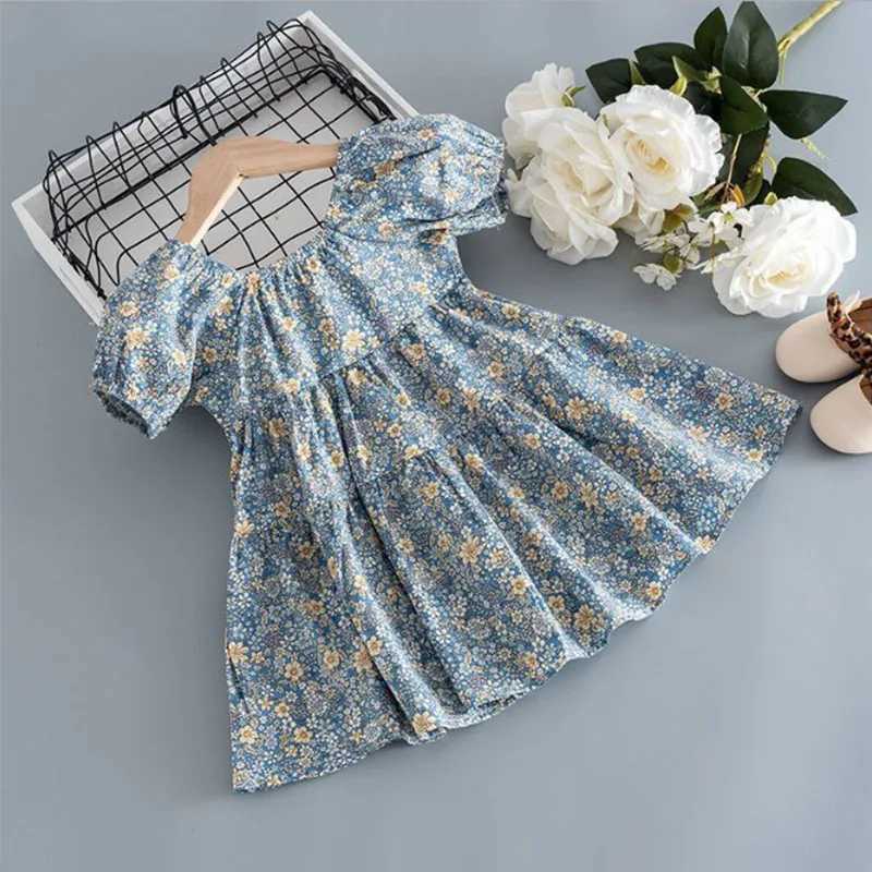 Summer dresses for girls clothes for new children backless lace countryside dress lace bubble sleeping princess dress X250220