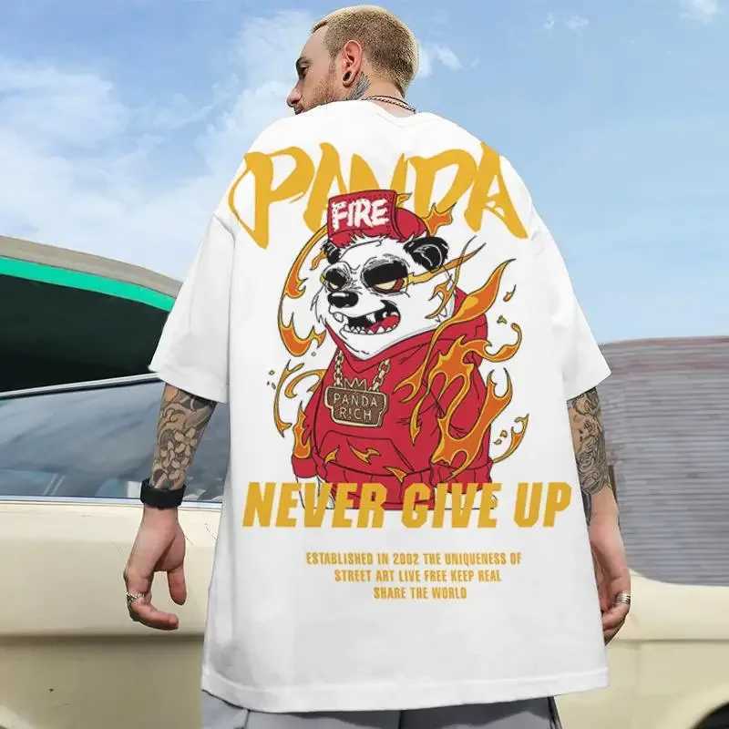 3d Panda Print Mens T-Shirt Summer Casual Short Sleeve Tee For Men Harajuku Loose Oversized Top Quick Dry Pullover 2024 New Top W250220