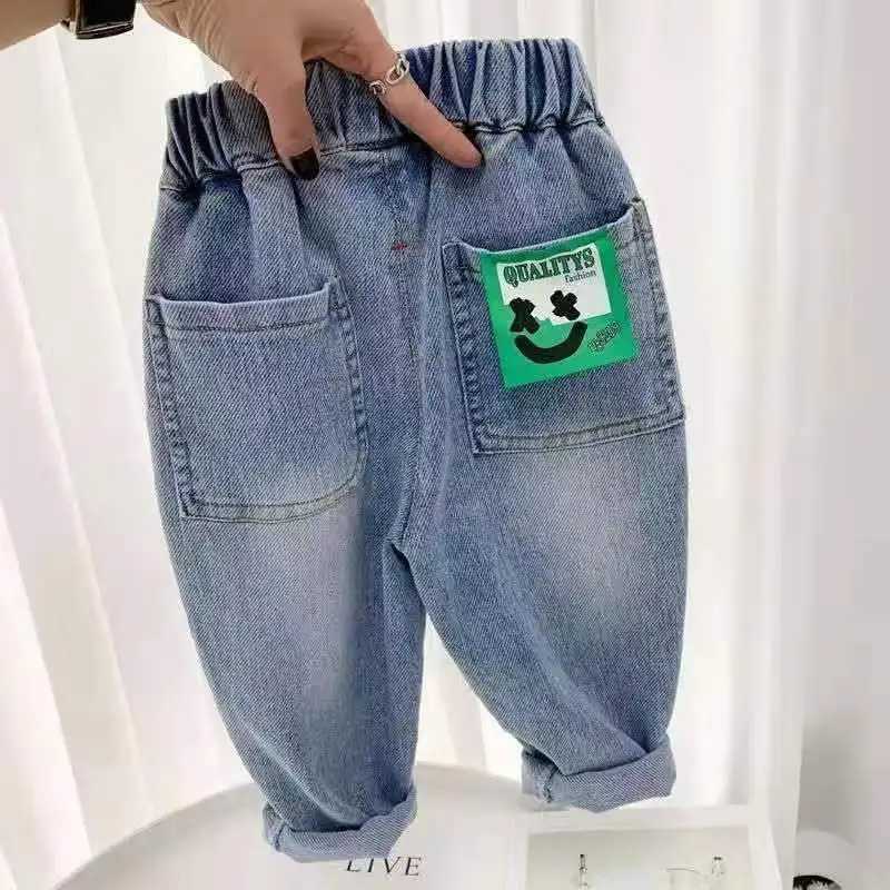 Boys jeans spring/summer new childrens clothing casual soft jeans Korean boys baby pants 2 4 6 8Y Z250220