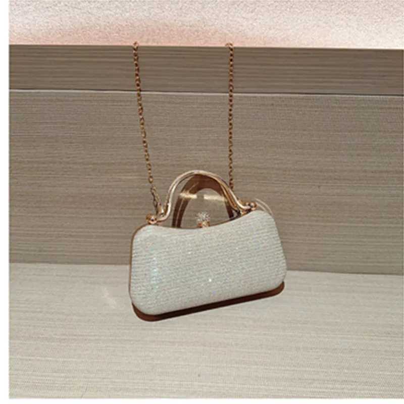 New Double Ring Banquet Handheld Small Bag with Diamond embellishments Banquet Bag Evening Dress Bag Sparkling Mini Handheld Bag Z250220