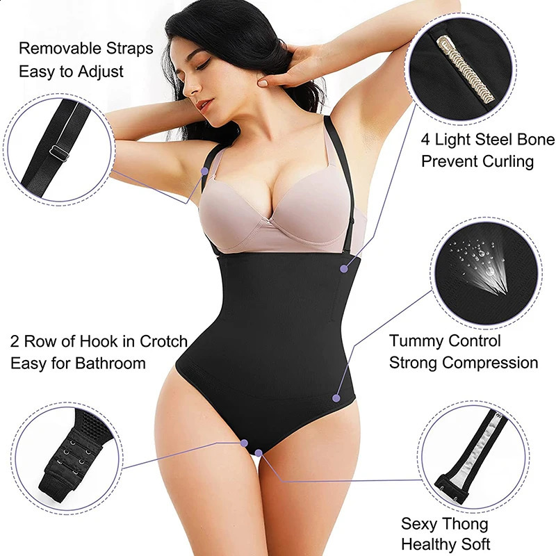 Bodysuit Shapewear Women Full Body Shaper Tummy Control Slimming Underwear Sheath Butt Lifter Push Up Abdomen Shapers Corset 250220