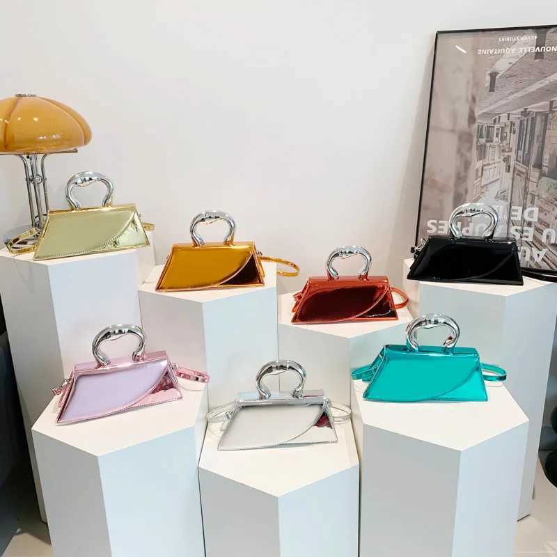 Shiny Leather Handbag And Purse Solid Color Designer Bags For Women Luxury Style Fashion Female Hand Bag High Quality Clutches Z250220