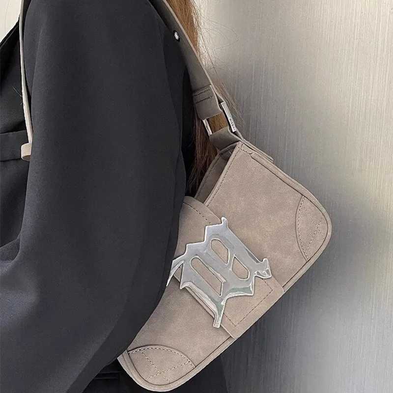 Casual Bags For Women Luxury Designer Brand Handbags And Purses New In PU Nubuck Sheet Metal Decoration Crossbody Bag Small Z250220