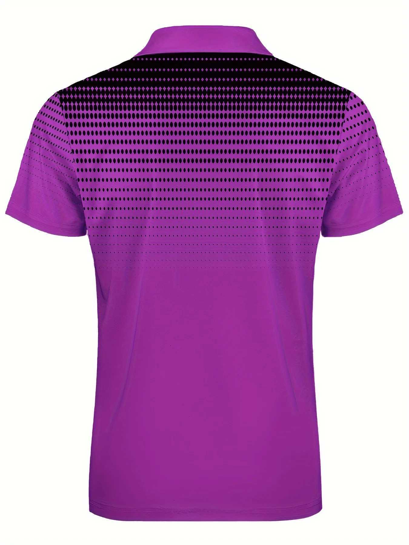 Mens Lapel Mature Business Short Sleeve Polos Large Size Tops Golf Shirt Spliced Polka Dot Day Wear Spring Summer Casual Model W250220