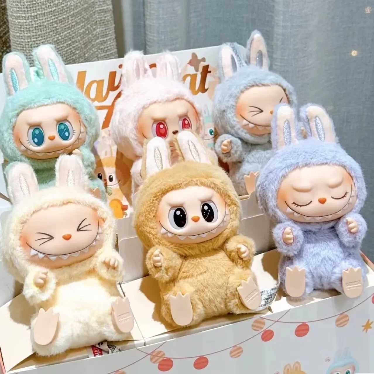 Popmart Labubu Sitting Party Blind Box - Monster Series Vinyl Plush Decorative Pendant Gift W250220