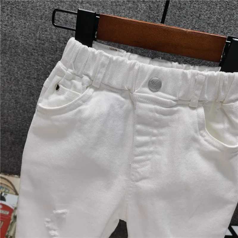 Spring Autumn Kids Clothes Boys Pants Solid Children Pants for Baby Girls Trousers Toddlers White Black Fashion Pencil Pants Z250220