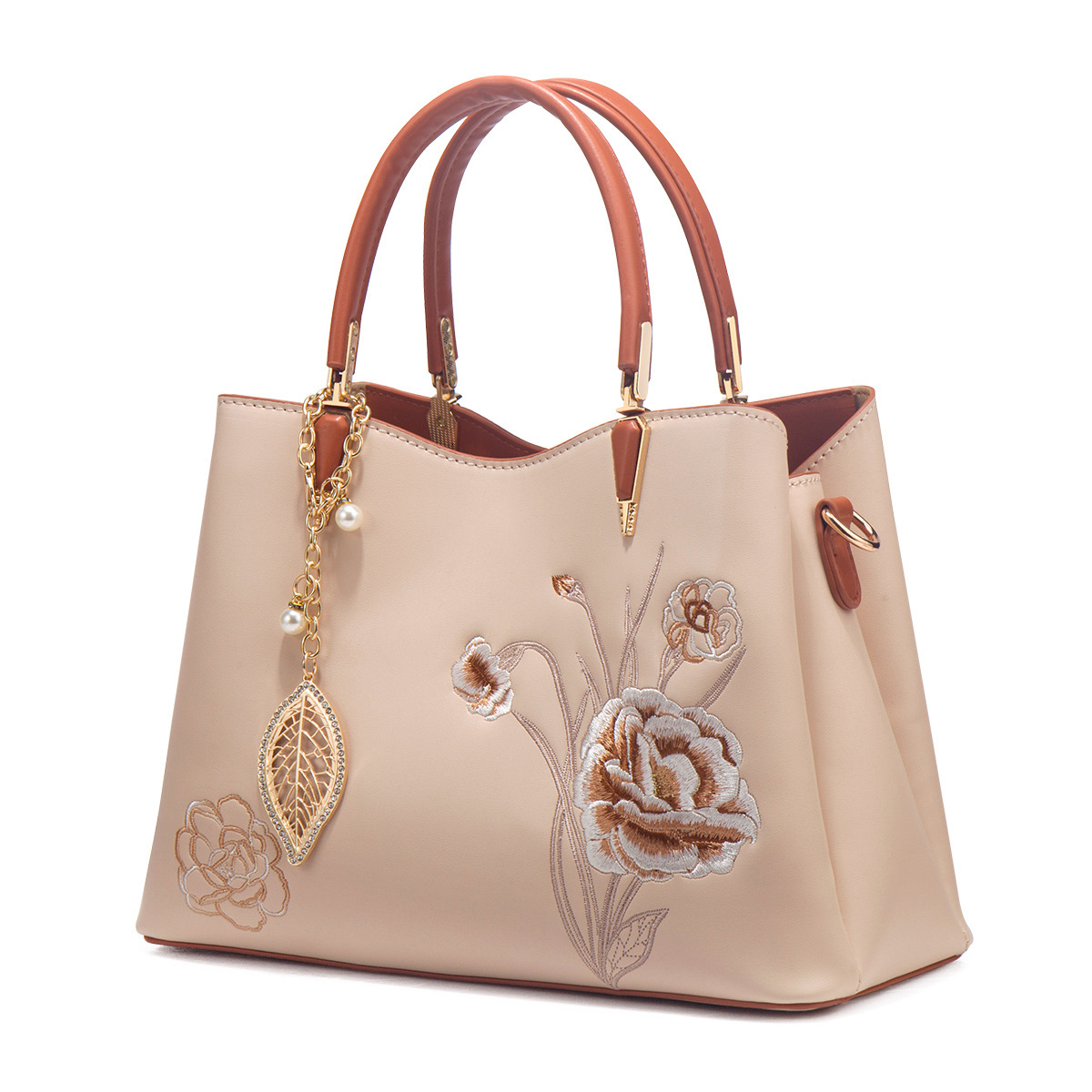 2025 New Embroidered Chinese style Large Capacity Handheld Mama with Atmospheric and High Quality Cross Carrying Women's Bag