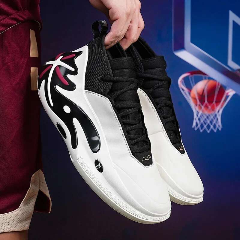 High-quality Men's Women Leather Basketball Sneakers Men Outdoor Rubber Anti Slip Sports Training Shoes Male