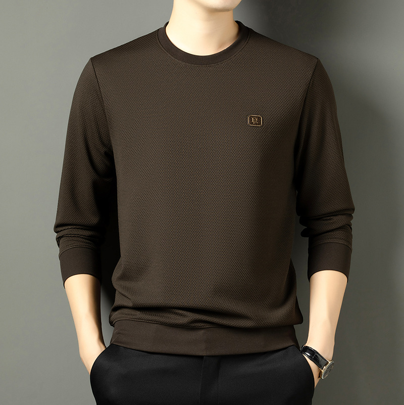 TB02213 Long-sleeved sweatshirt for men, new round neck casual bottoming top for autumn