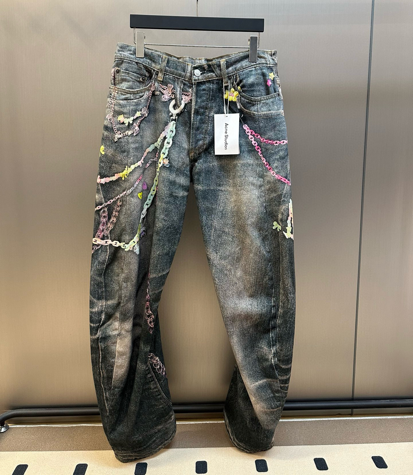 Men's Plus Size Pants Round neck embroidered and printed polar style summer wear with street pure cotton 50iu9