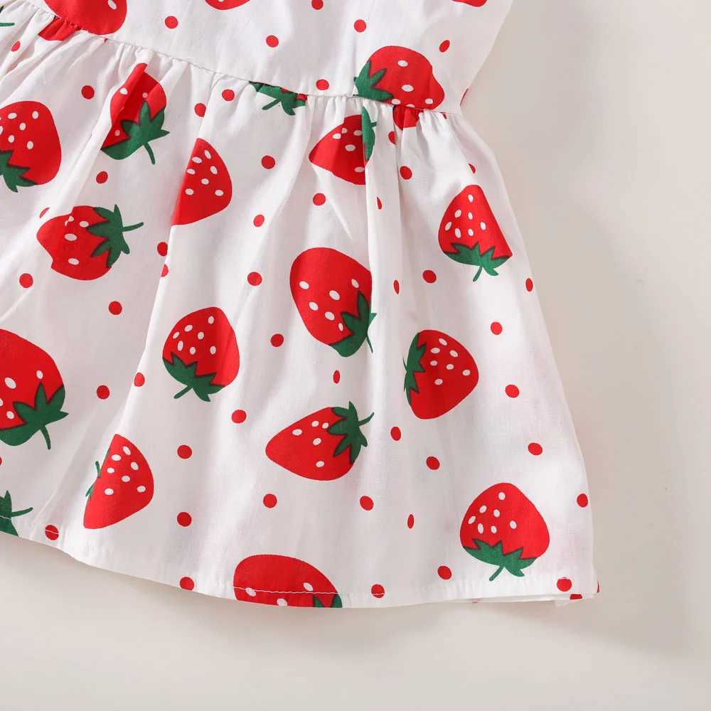 Summer new red strawberry bow childrens sleeveless clothing free hats for beach parties X2502201