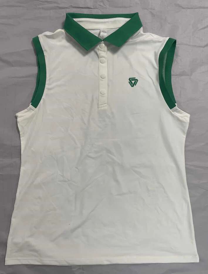 Women Sleeveless Golf Tennis Yoga Gym Tank Tops Quick Dry Fiess Outdoor Top Contrast Sportswear Running Jogging Sport T Shirt