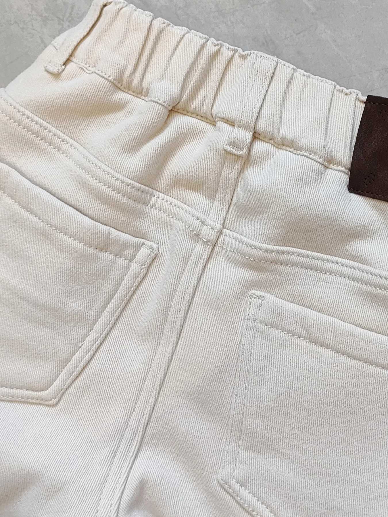 5154 thin apricot winter warm 5-12 years Kids Boys pants and fleece elastic waist boys clothing Z250220