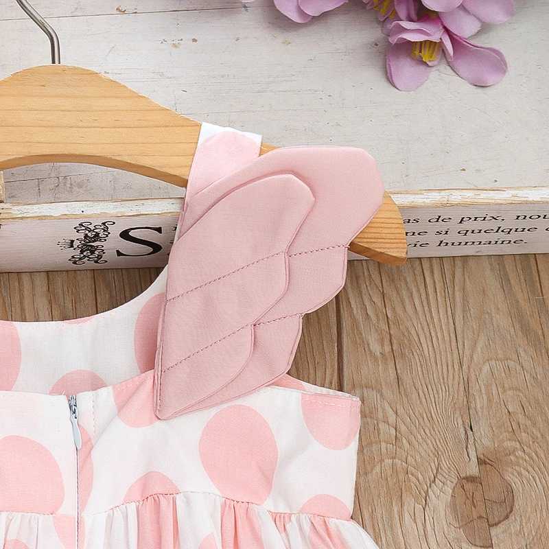 Summer Beach Baby Girl Dress Cute Cotton Sleeveless Dress Full Body Polka Dot Print Suspender Princess Dress X250220