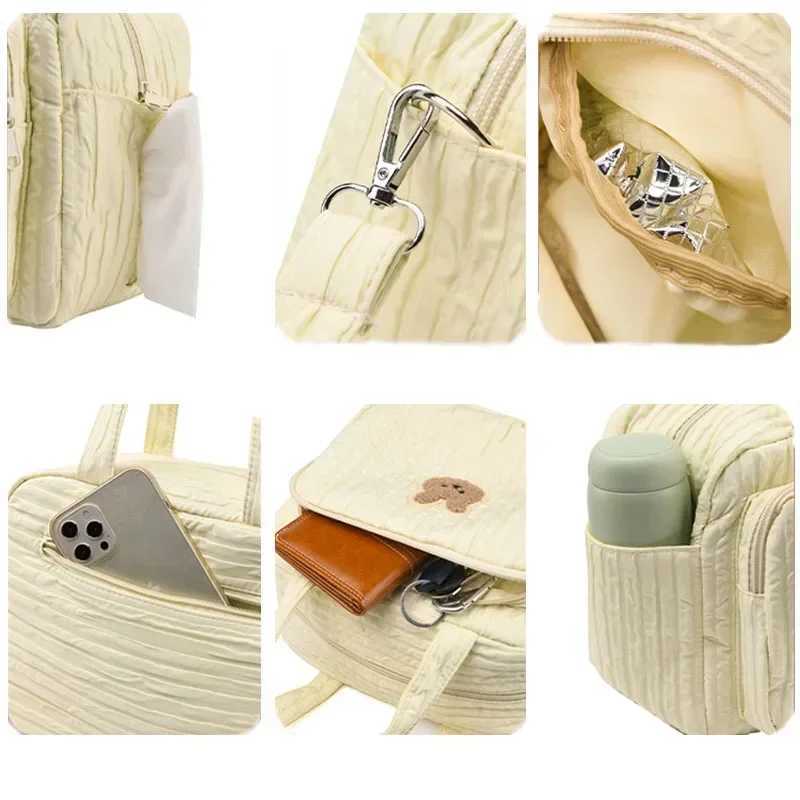 Baby Diaper Bags Organizer Maternity Bag Portable Cute Cartoon Multi-function Large Capacity Nylon Mom Travel Tote with Pendant X250220