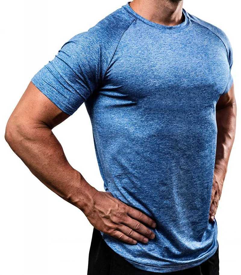 2024 Quick Dry Workout Running T-shirts Compression Fitness Tops Breathable Gyms Mens T-shirts Clothing Jogger Male Sports Shirts W250220