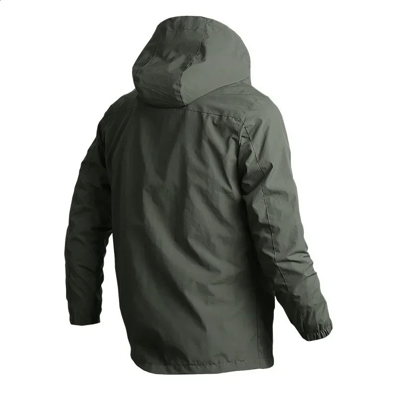Hunting Jacket Men Autumn Bomber Hooded Jackets Man Outdoor Soft Shell Clothing Male Zipper Breathable Outwear 250221