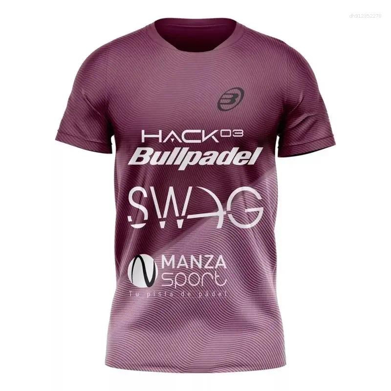 Men's Tracksuits Latest Summer 3D T-Shirt Padel Bullpadel Tennis Suit Sports Table Badminton Sportswear Breathable