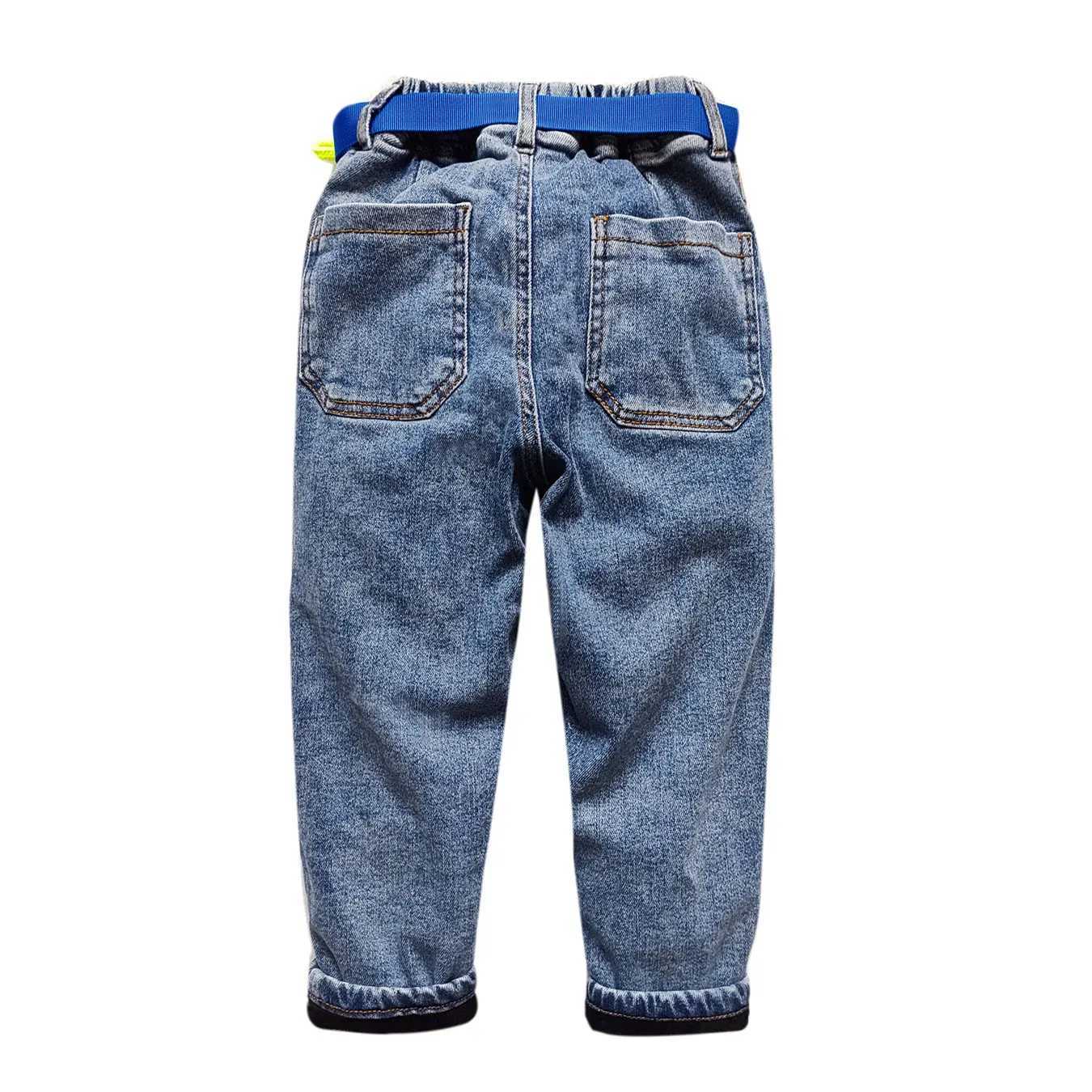 5017 Winter Warmth 3-7 Year Childrens Boys Jeans Soft Denim and Wool Boys Clothing Z250220