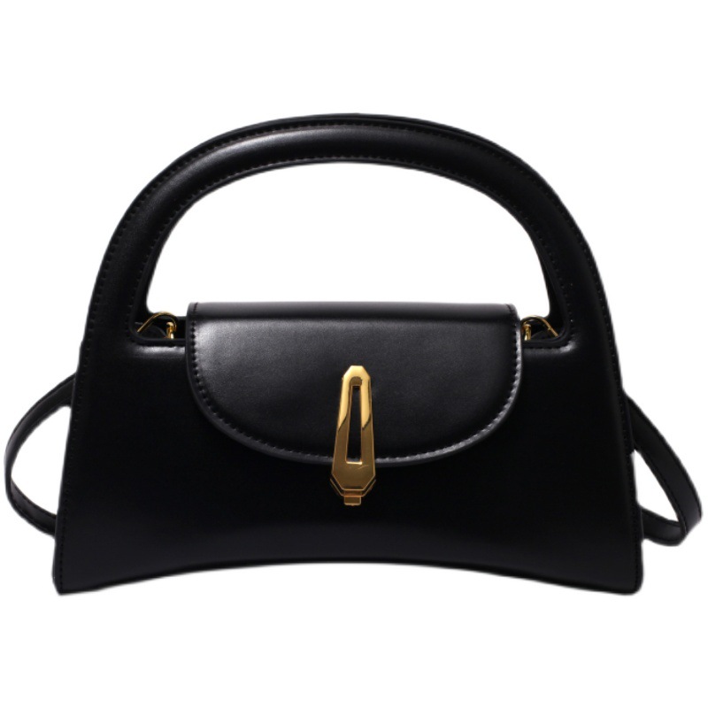 Classic Black Canvas Tote with Vintage Design - Stylish Retro Shoulder Bag