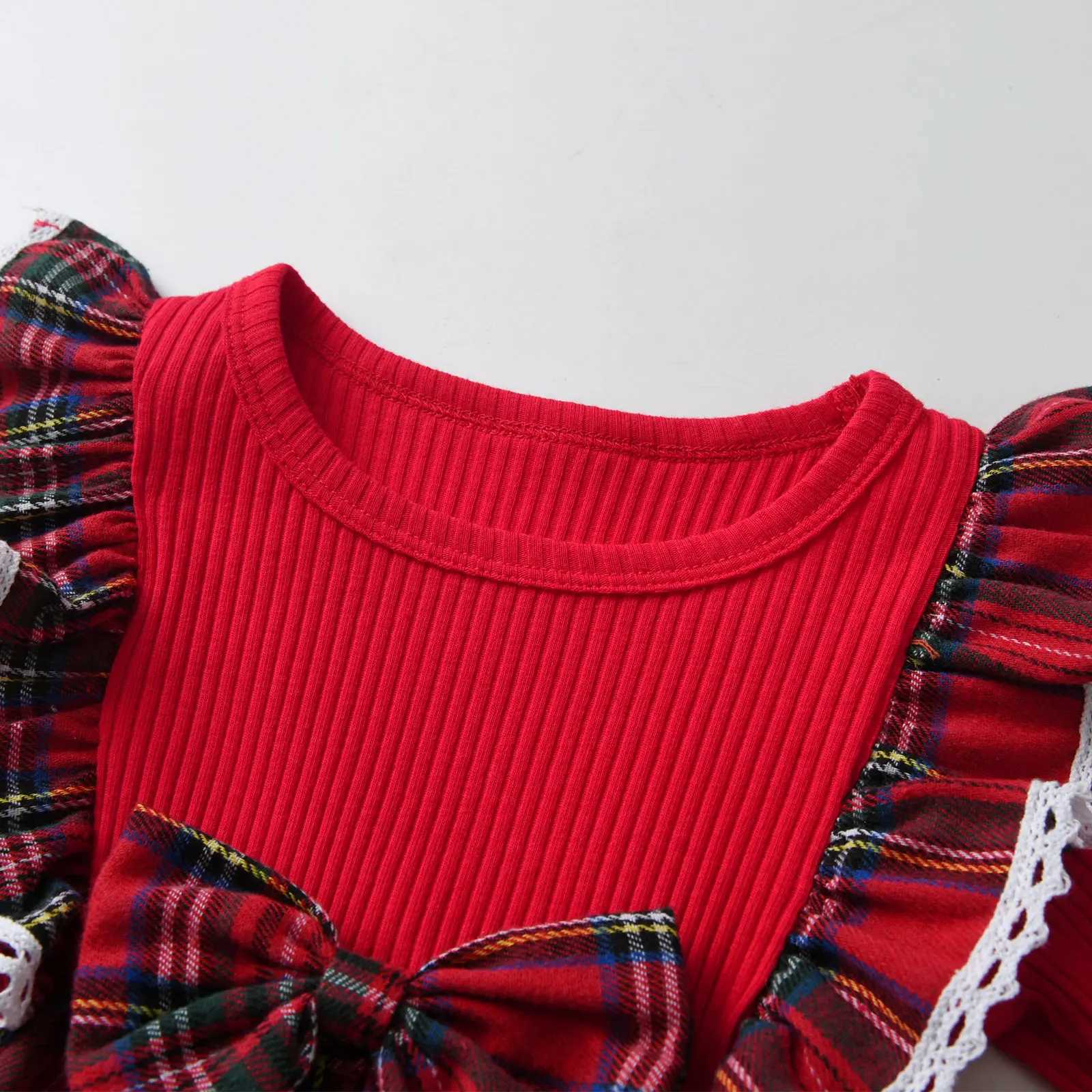 Spring Autumn Toddlers Baby Girls Princess Dress Clothes For 0-24 Months Cute Long Sleeve Plaid Dresses Come with Bow Headband X250220