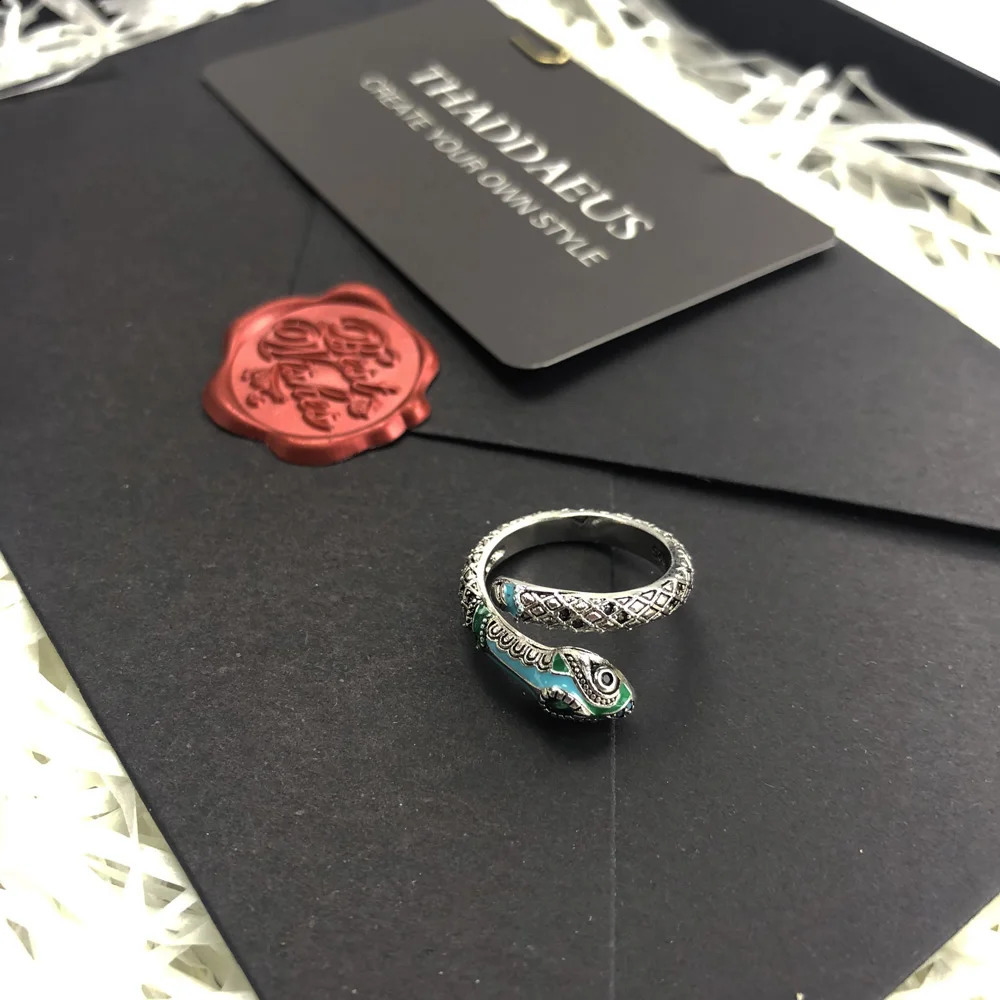 Tropical Mystic Snake RingEurope Style Fashion Good Myth Jungle Jewerly For Women Bohemia Gift 250221