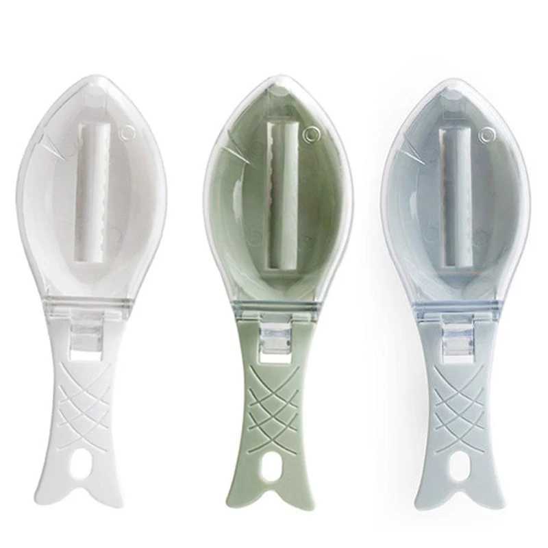 Dog Travel Bowls Bags WIKOSTAR Fish Scale Scraper Fish Skin Brush Seafood Tool Quick Fish Scale Removal Cleaning Knife Kitchen Accessories H250220