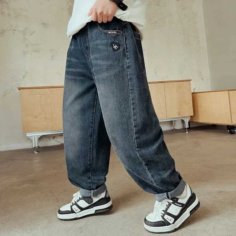 Spring Autumn Boys Jeans Children Denim Trousers New Kids Casual Pants for 5 6 7 8 9 10 11 12 13 14 Years Teenagers Kids Clothes Z250220