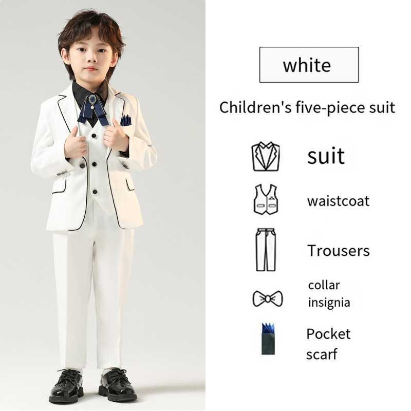Children's suit autumn and winter new British fashion suit boy piano hosting flower child activity performance suit dress W241213