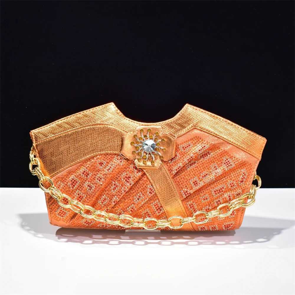 New Fashion Evening Bag Clutch Handle Handbag for Women Dinner Party Rhinestone Clutches Elegant Shining Banquet Ladies Handbag Z250220