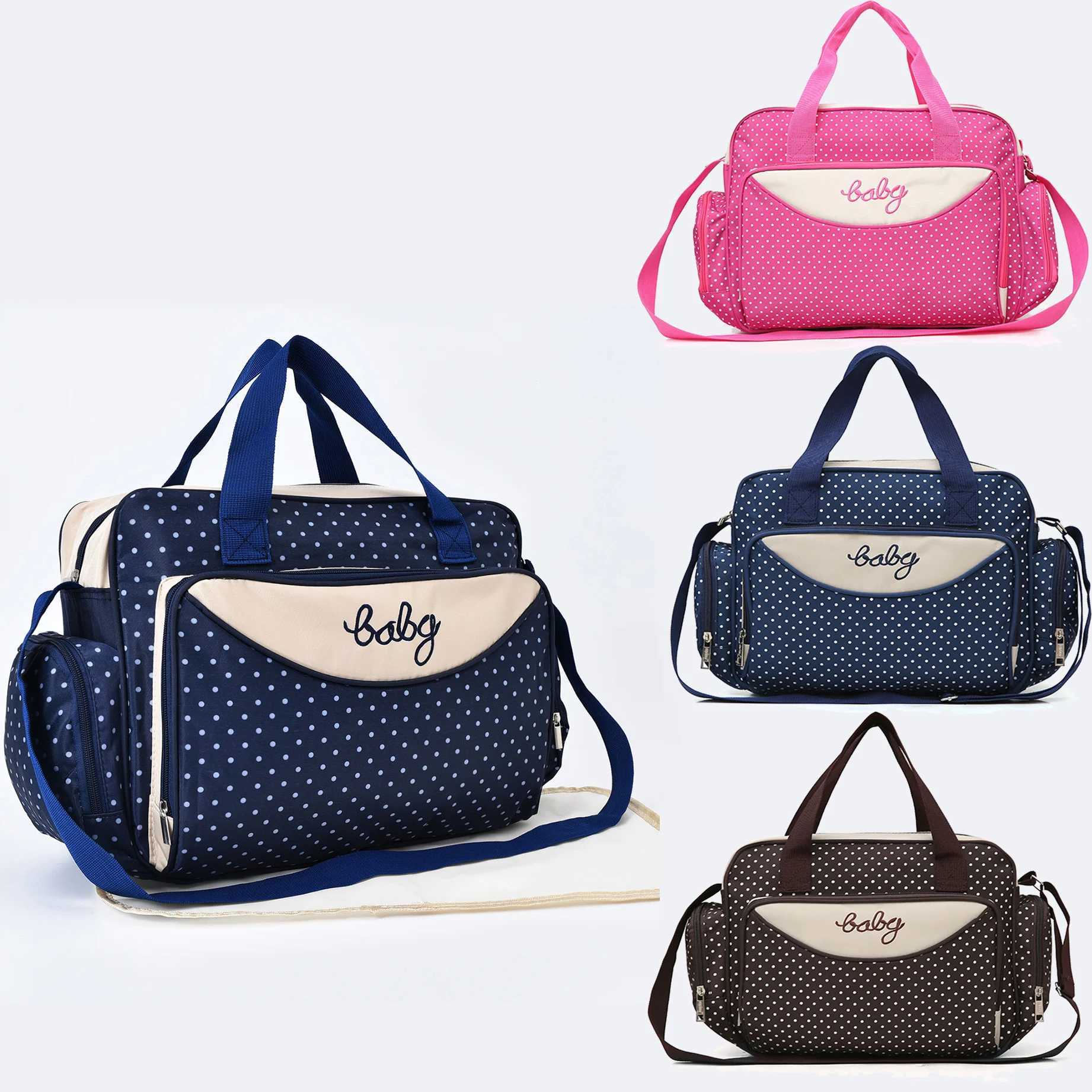 Polka Dot printed large capacity Mommy bag Going out portable mother-and-baby bag hand bill of Lading shoulder diaper bag X250220
