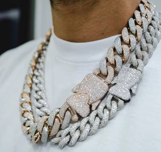 Hip Hop Iced Out White VVS Sterg Sier 2MM 3MM 4MM 5MM 6.5MM Moissanite Dia Men Tennis Chain Necklace Anant Jewels