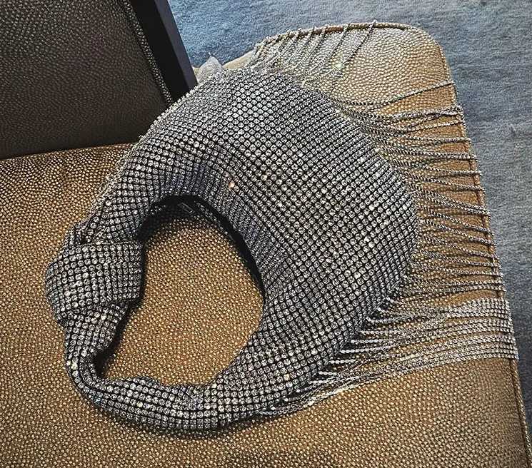 Rhinestone Box Bag Bridal Wedding Wallet Party Dance Ball Sparkling Bow Handbag Womens Evening Bag Z250220