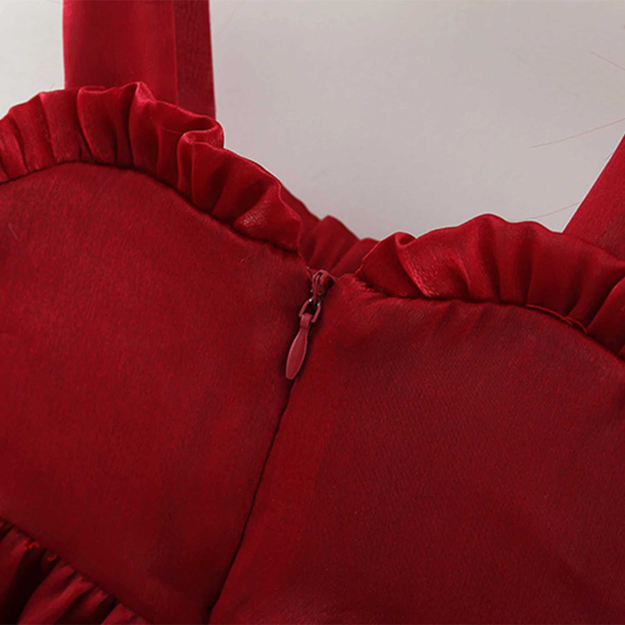 Girls Summer Dress Sweet Hanging Strap Solid Color Big Bow Dress Suitable for Children Aged 80-110 X250220