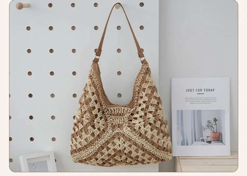 Bags 2024 Ladies Hand Customized High Quality Straw Women Women's Handbag Shoulder Bag
