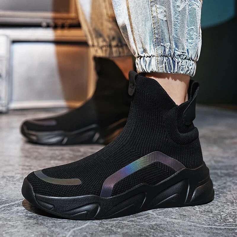 High-top Sock Designer Sneakers Men Trendy Hip-hop Sports Women Mesh Breathable Jogging Oversize Walking Shoes Male Footwear